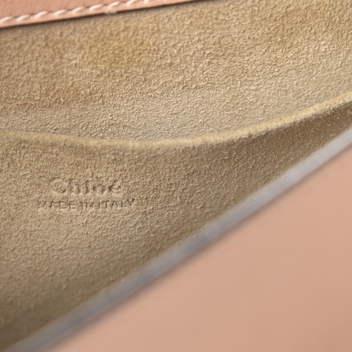 Calfskin Suede Medium Nile Bracelet Bag Biscotti Beige