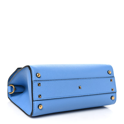 Valentino Garavani Grainy Calfskin Small VSling Top Handle Bag Blue 4 of 9