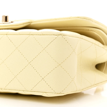 Chanel Caviar Quilted Small Double Flap Light Yellow 10 of 11