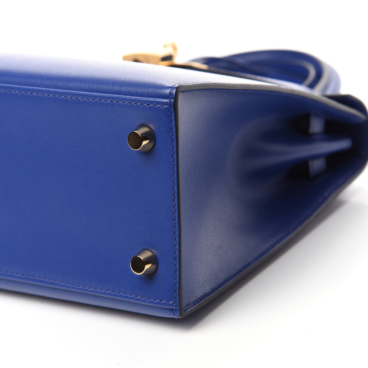 Hermes Tadelakt Kelly Sellier 25 Bleu Electrique 7 of 11