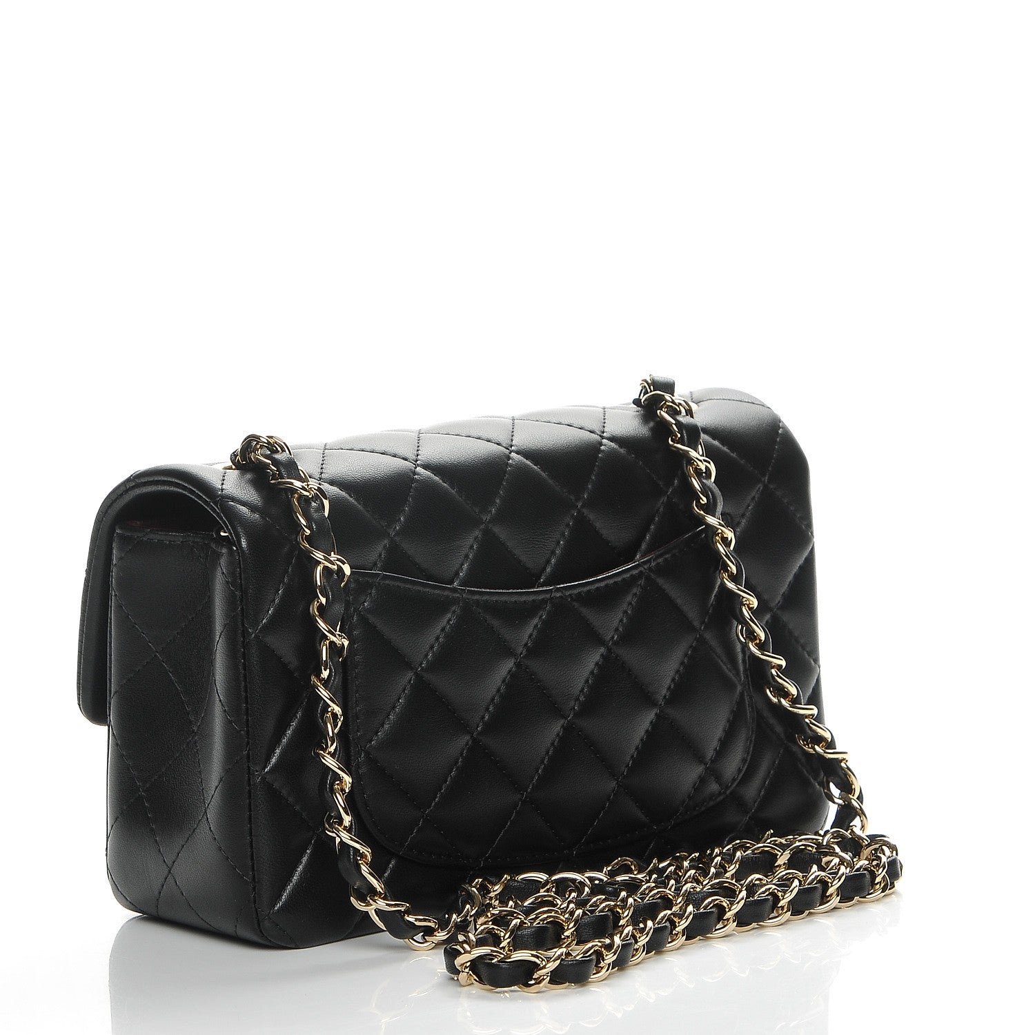 Chanel Lambskin Quilted Mini Rectangular Flap Black 3 of 8