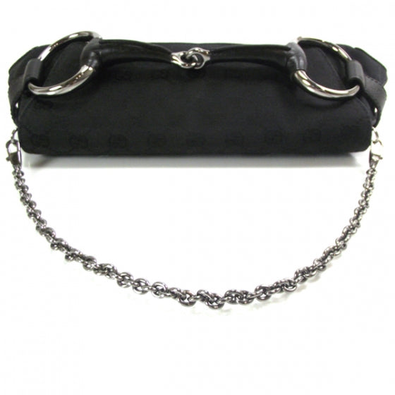 Gucci Monogram Horsebit Clutch Black 5 of 10