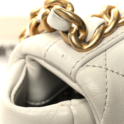 Chanel Goatskin Quilted Medium Chanel 19 Flap White 11 of 11