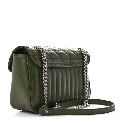 Gucci Calfskin Matelasse Aria Small GG Marmont Shoulder Bag Military Wood 3 of 11