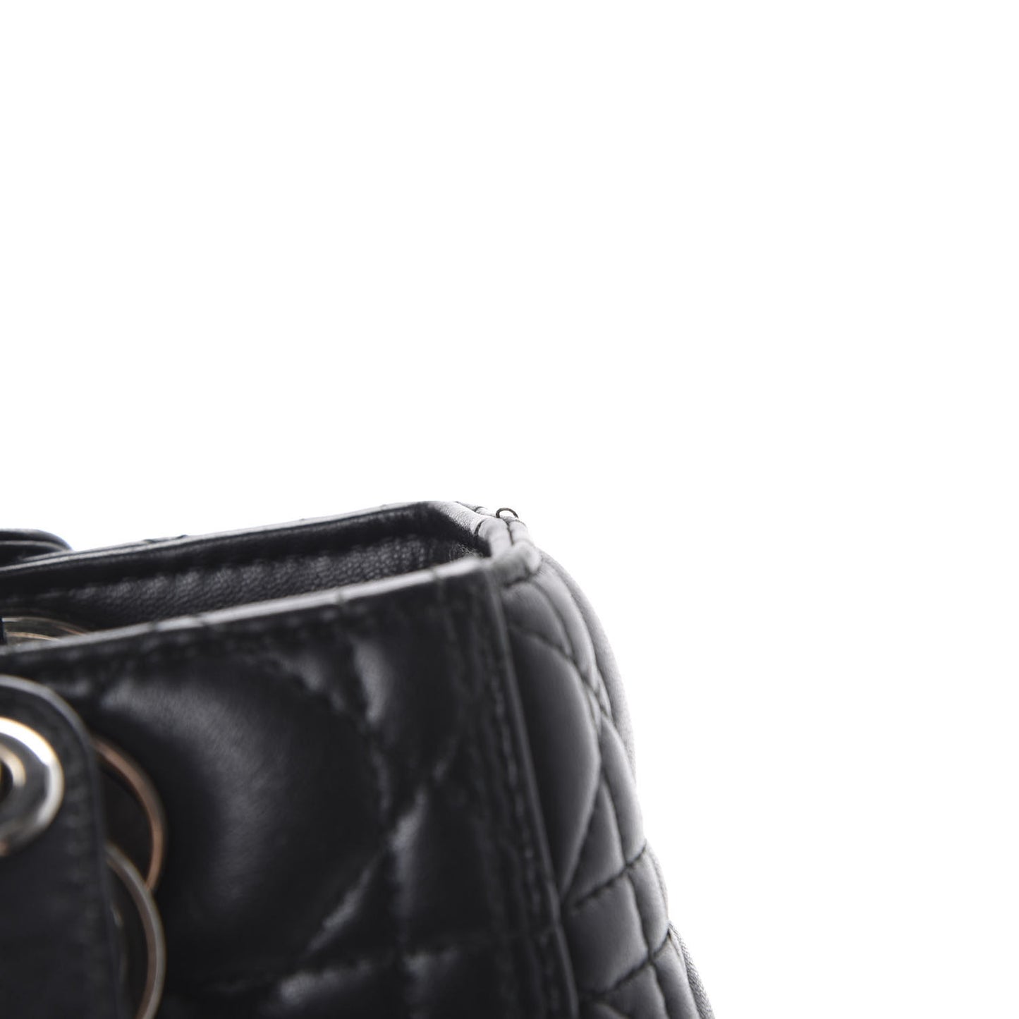 Lambskin Cannage Medium Lady Dior Black