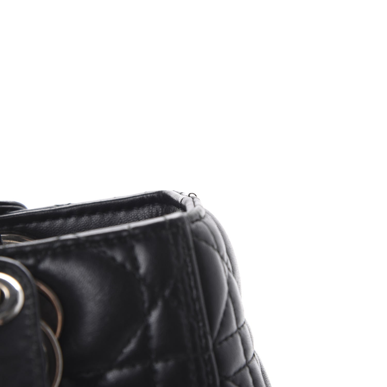 Christian Dior Lambskin Cannage Medium Lady Dior Black 13 of 13