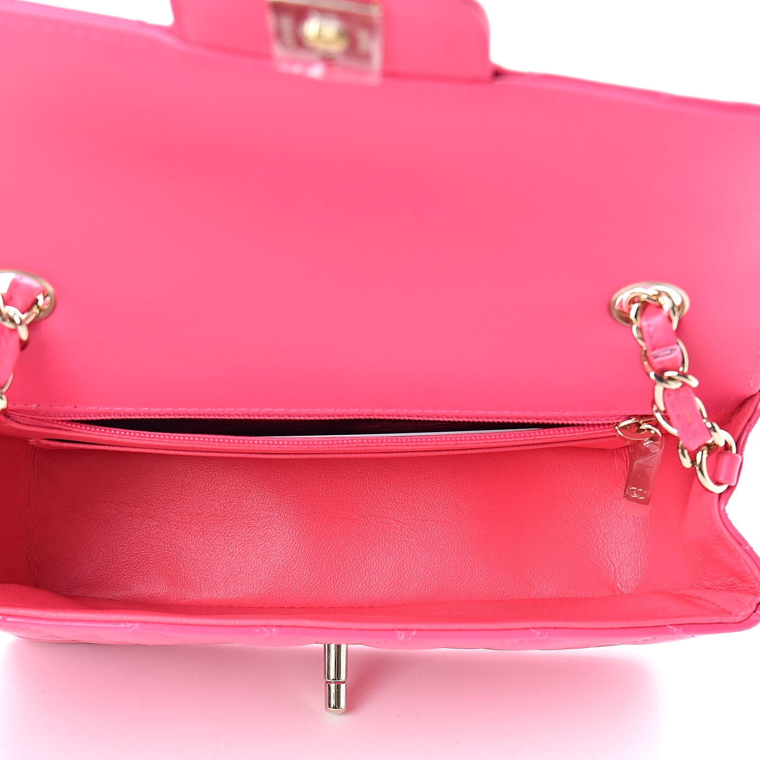 Chanel Patent Quilted Mini Rectangular Flap Pink 5 of 10
