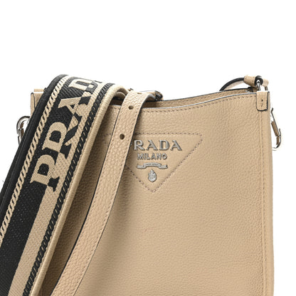 Prada Vitello Daino Soft Mini Hobo Messenger Bag Sabbia 7 of 9