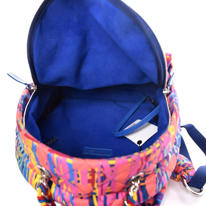 Chanel Foulard Fabric Quilted Printed Backpack Pink 5 of 8