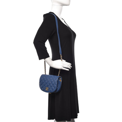 Chanel Calfskin Quilted Small Messenger Flap Blue 2 of 11