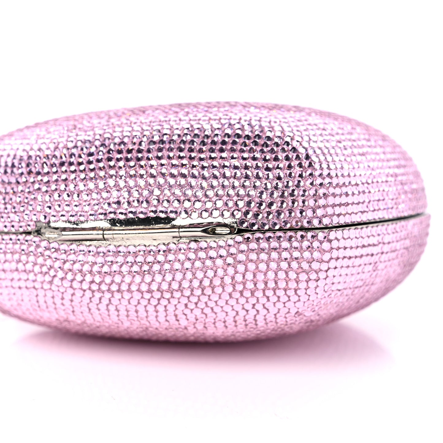 Crystal Heart Minaudiere Clutch Pink