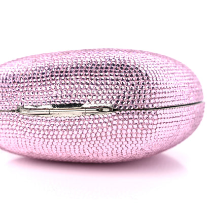 Judith Leiber Crystal Heart Minaudiere Clutch Pink 8 of 9