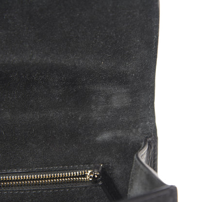 Valentino Garavani Pebbled Calfskin Medium Glam Lock Rockstud Flap Black 7 of 11