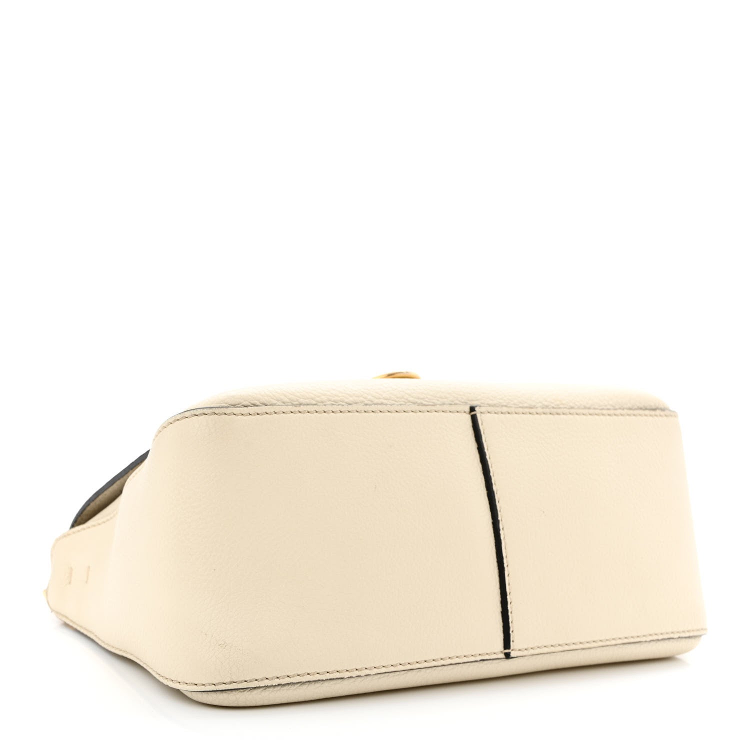 Valentino Garavani Pebbled Calfskin Small VRing Shoulder Bag Light Ivory 4 of 12