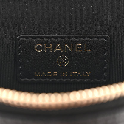 Chanel Caviar Quilted Small Handle With Care Vanity Case With Chain Black 6 of 10