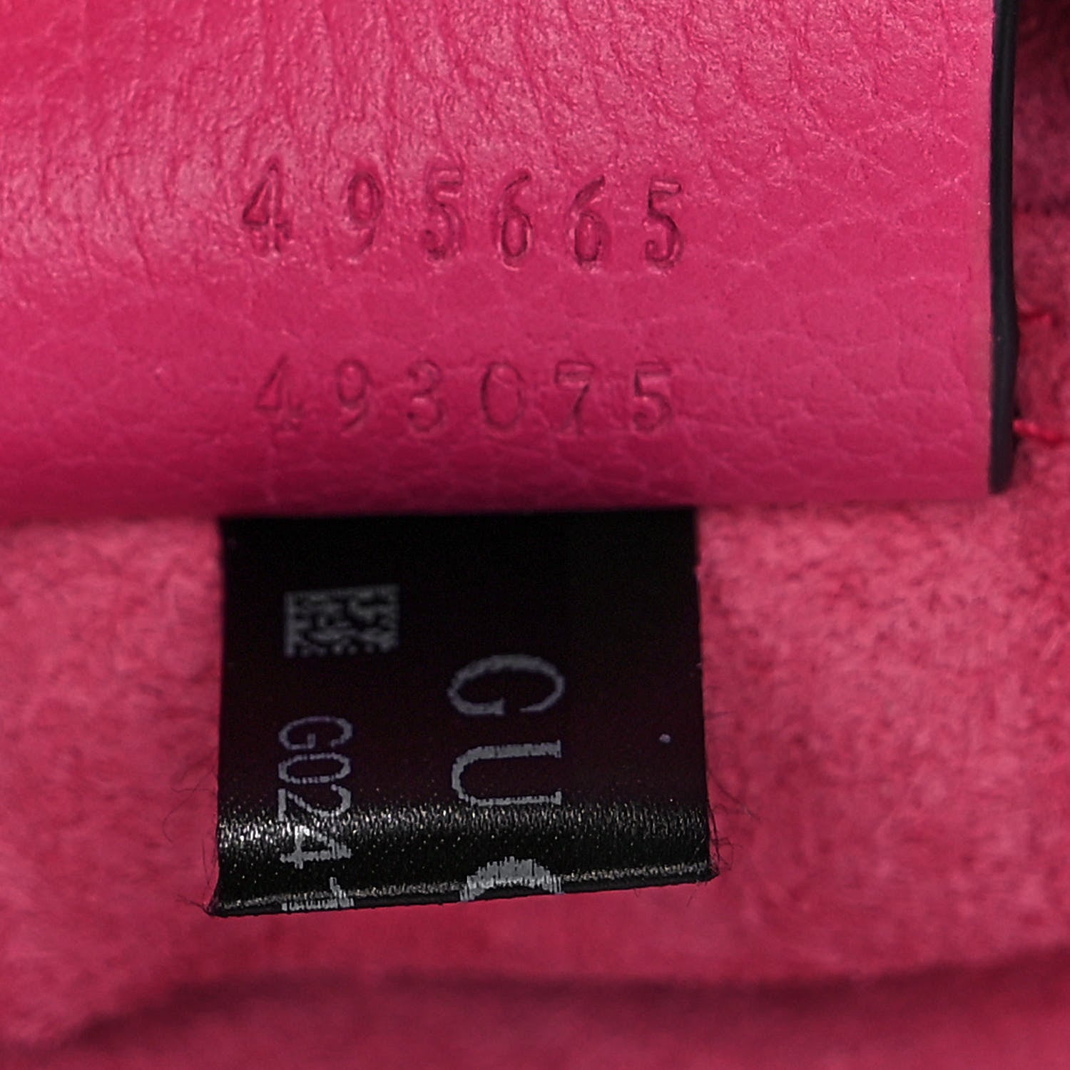 Gucci Pebbled Calfskin Medium Logo Portfolio Clutch Box Pink Green 7 of 11