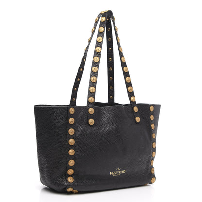 Valentino Garavani Pebble Calfskin Studded Zodiac Tote Black 3 of 11