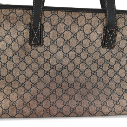 Gucci GG Supreme Monogram Medium Zippered Shopping Tote Navy 16 of 21