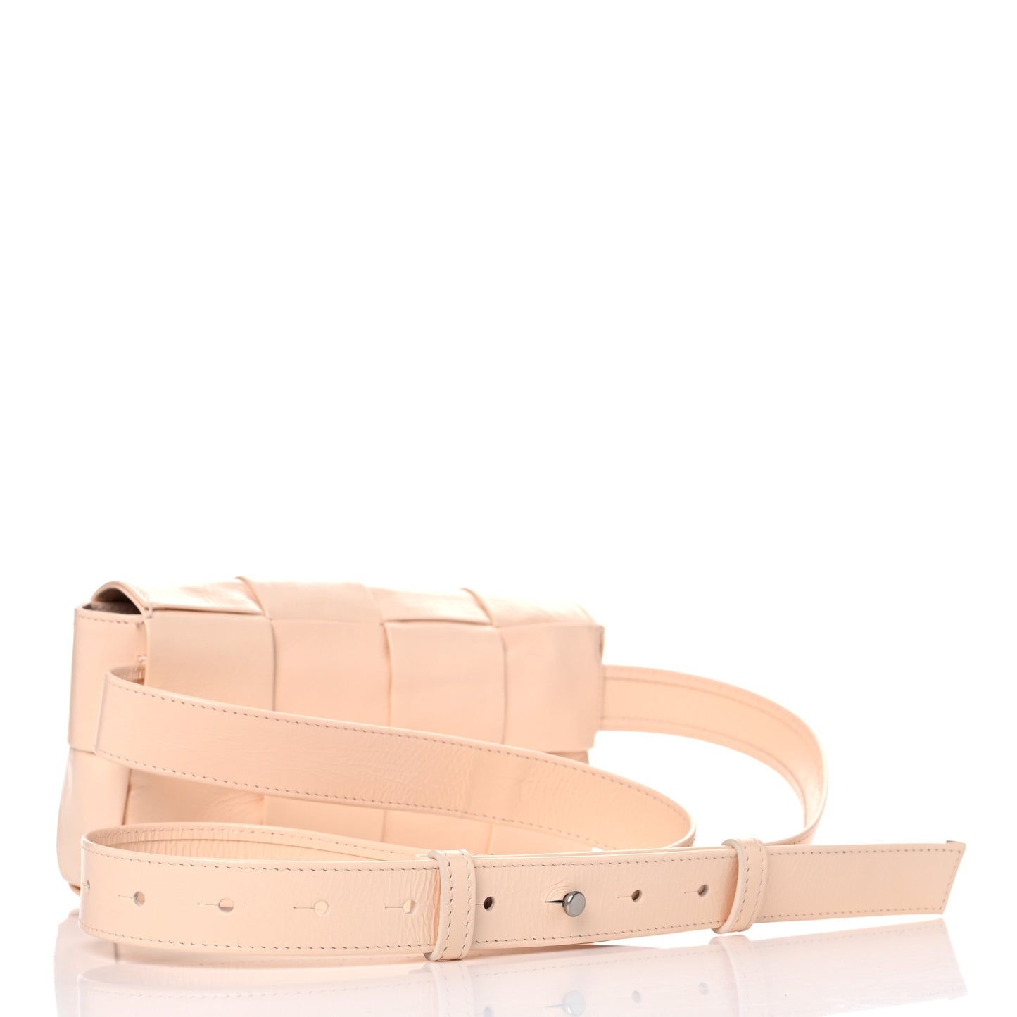 Paper Calfskin Intrecciato Cassette Belt Bag Melon Washed