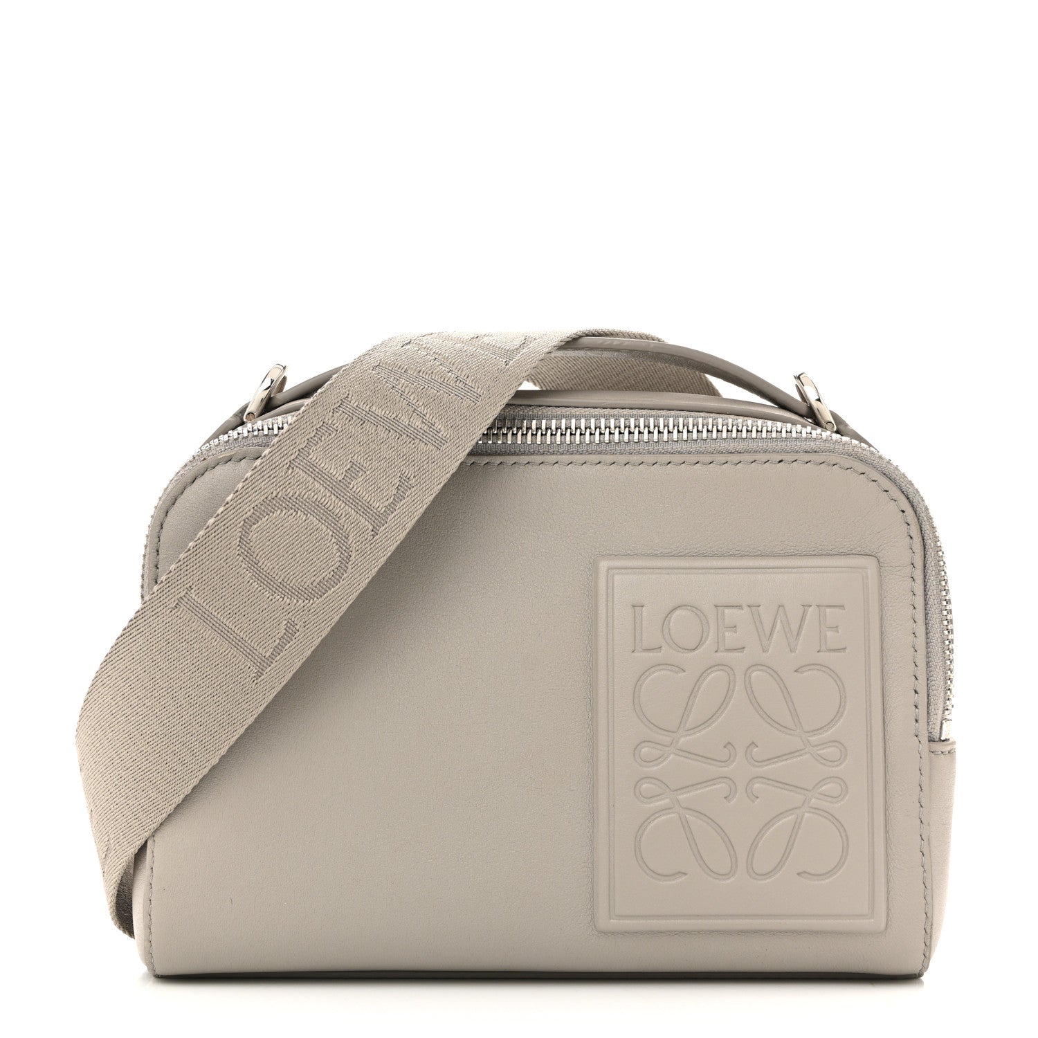 Loewe Satin Calfskin Mini Camera Bag Shell Grey 1 of 13