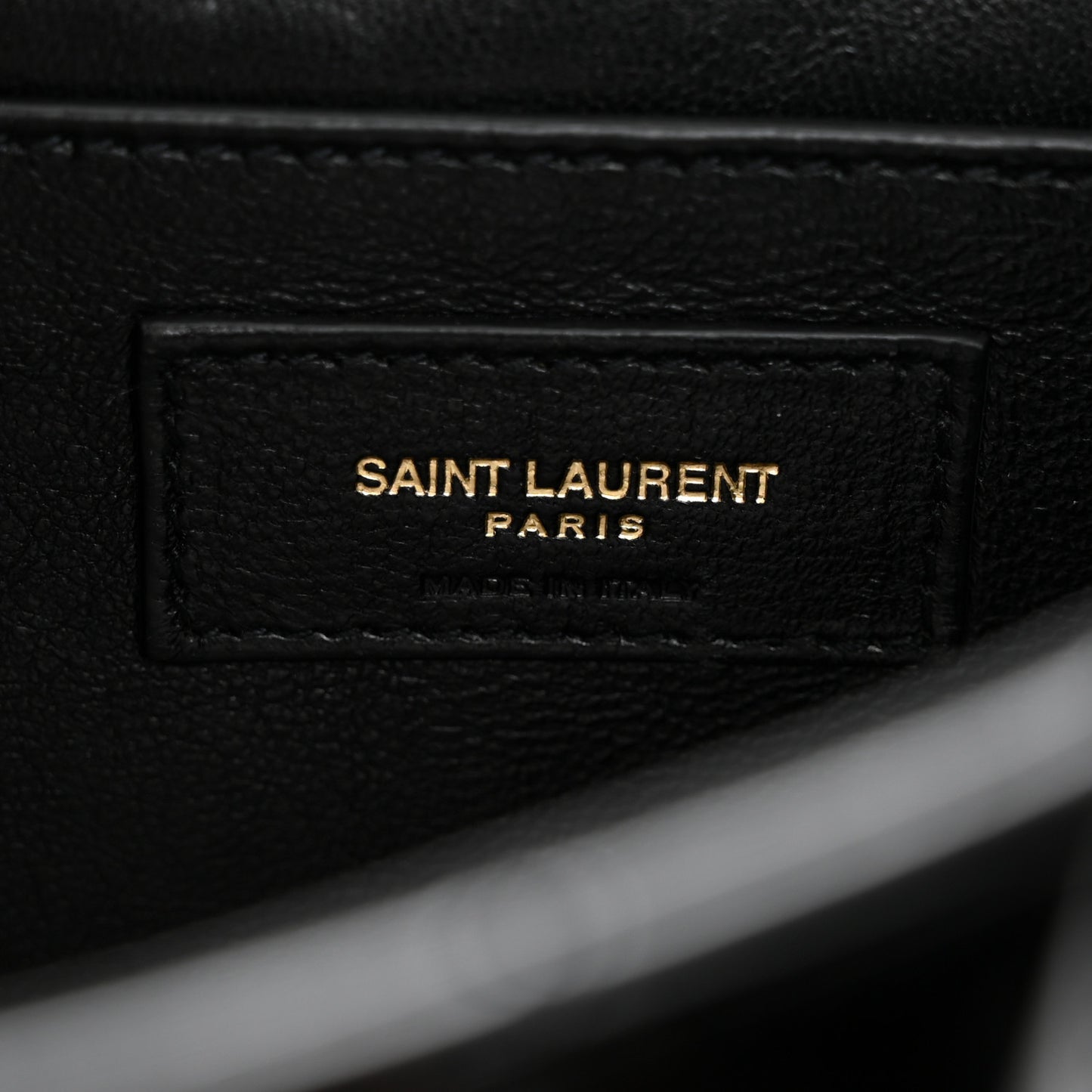 Patent Matelasse Monogram Large Vicky Chain Bag Black