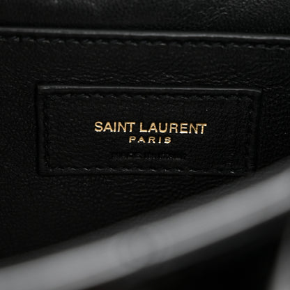 Saint Laurent Patent Matelasse Monogram Large Vicky Chain Bag Black 7 of 11