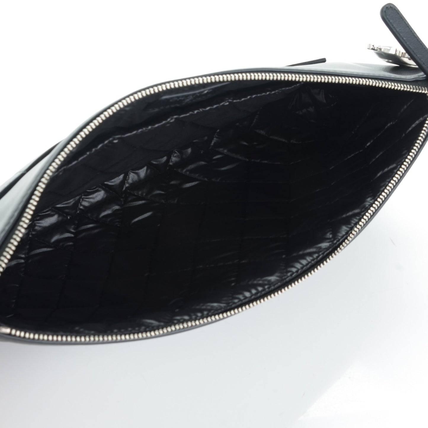 Metallic Calfskin Keyboard Pouch Black