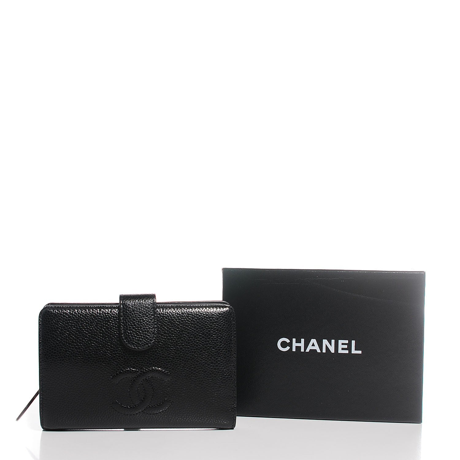 Chanel Caviar Timeless CC L-Zip Pocket Wallet Black 9 of 9