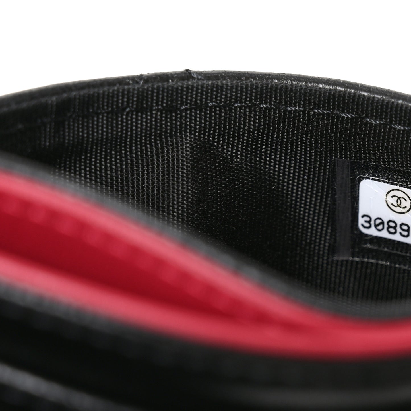 Lambskin Quilted Chanel 19 Card Holder Black