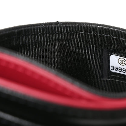 Chanel Lambskin Quilted Chanel 19 Card Holder Black 8 of 9