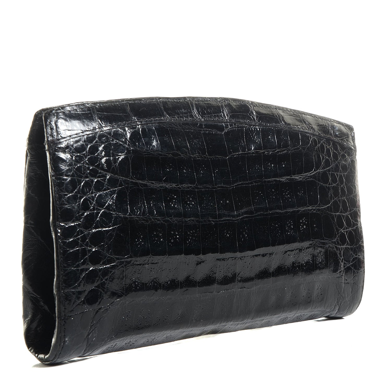 Crocodile Clutch Black