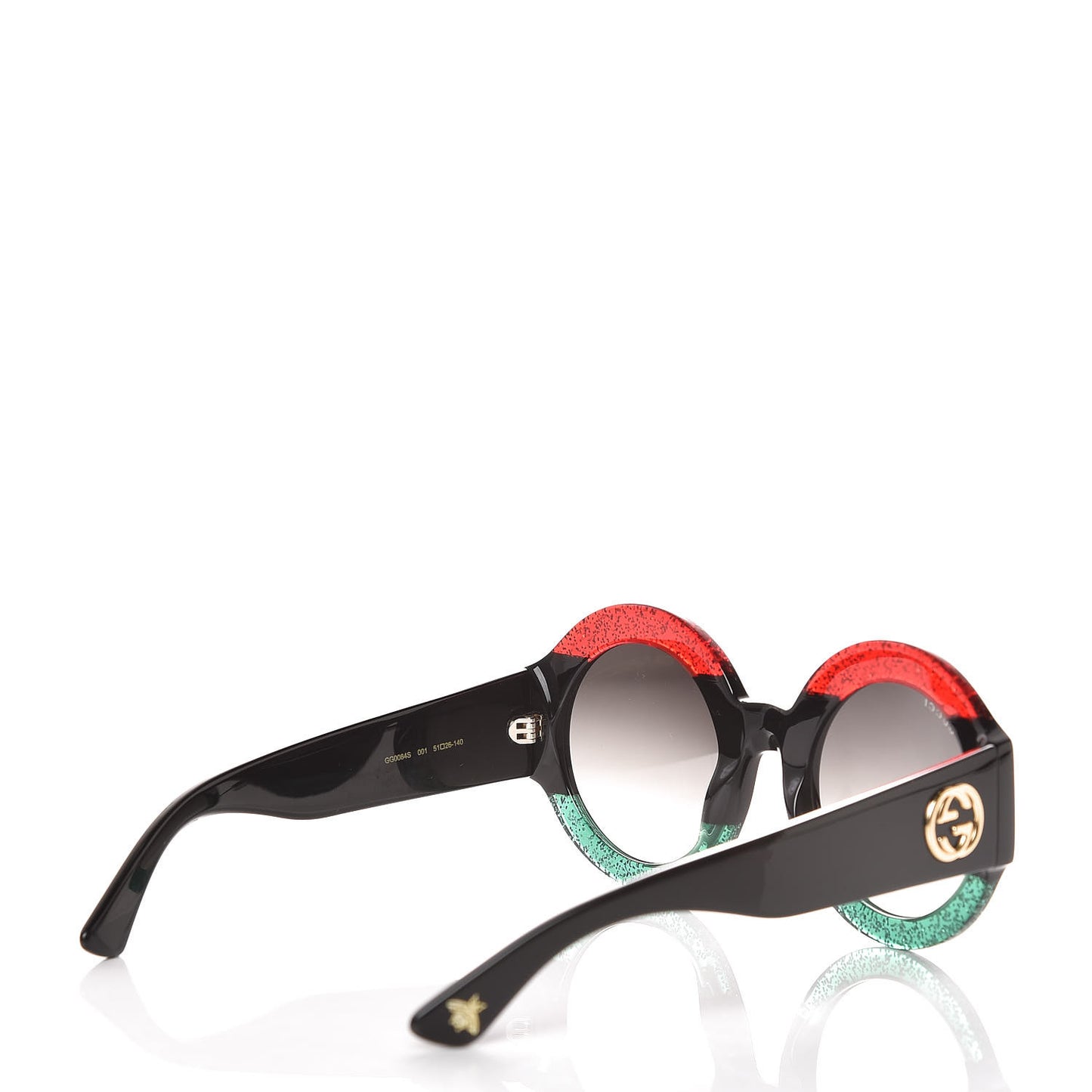 Acetate Round GG0084S Sunglasses Black Red Green