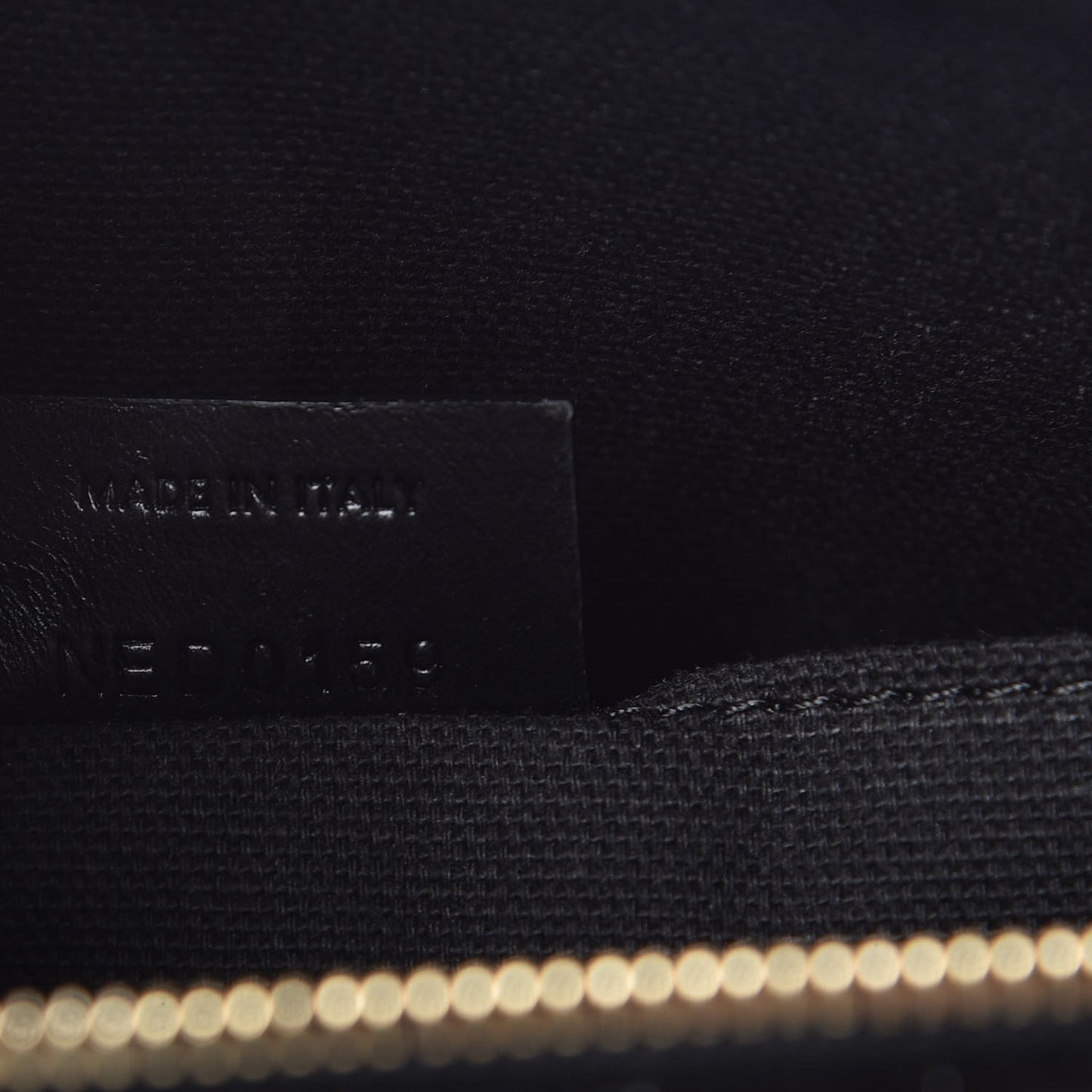 Calfskin Crocodile Embossed Medium Zip Pouch Black