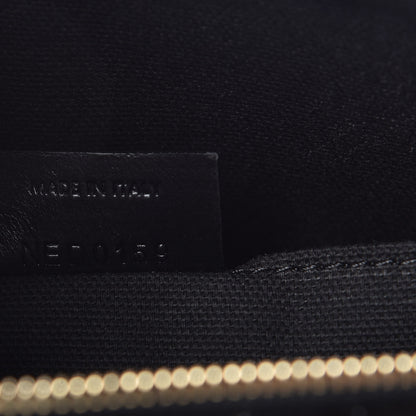 Givenchy Calfskin Crocodile Embossed Medium Zip Pouch Black 7 of 10