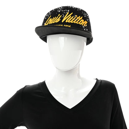 Louis Vuitton Crystal Jacquard Embroidered Cap M Black 2 of 9