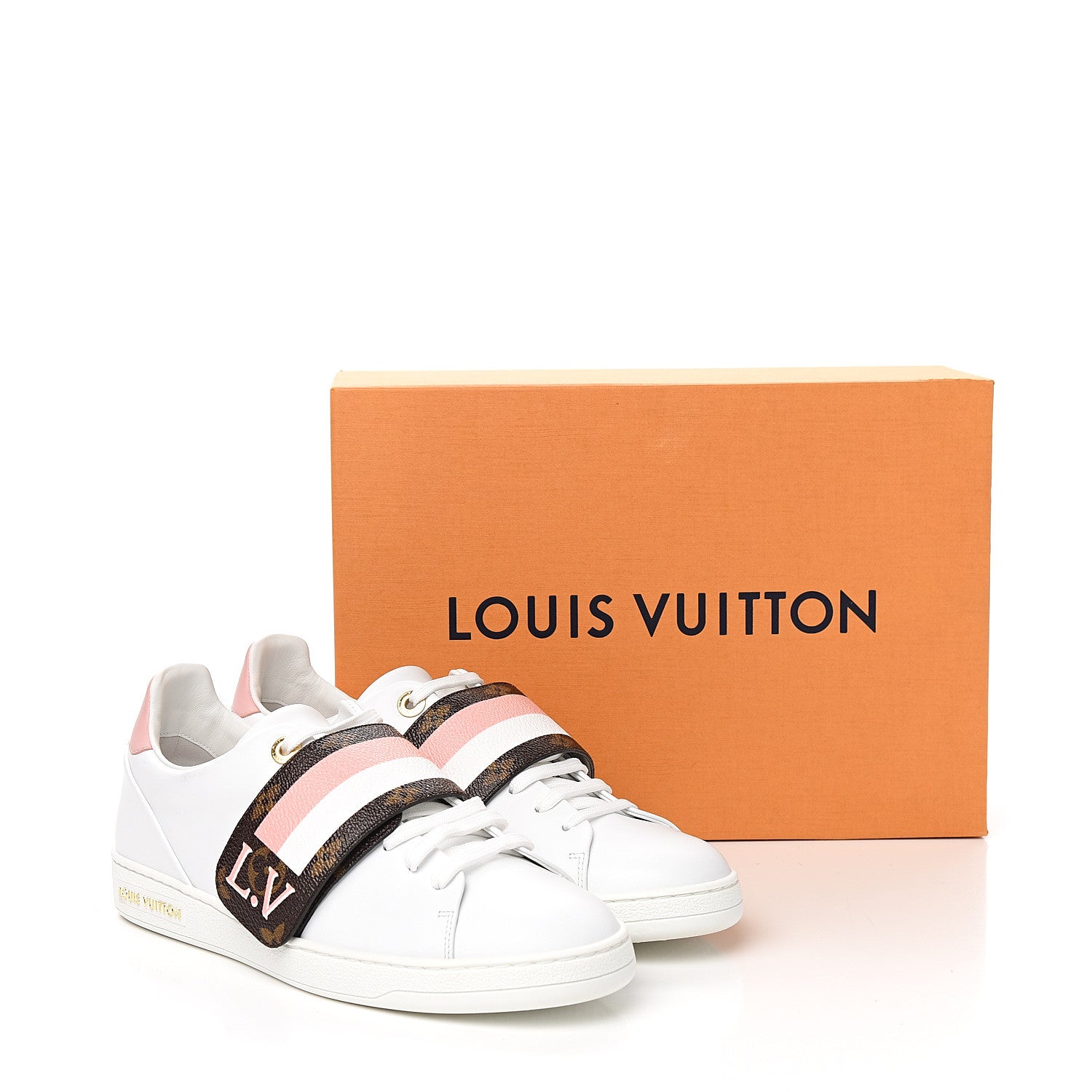 Louis Vuitton Calfskin Monogram Striped Frontrow Sneakers 39