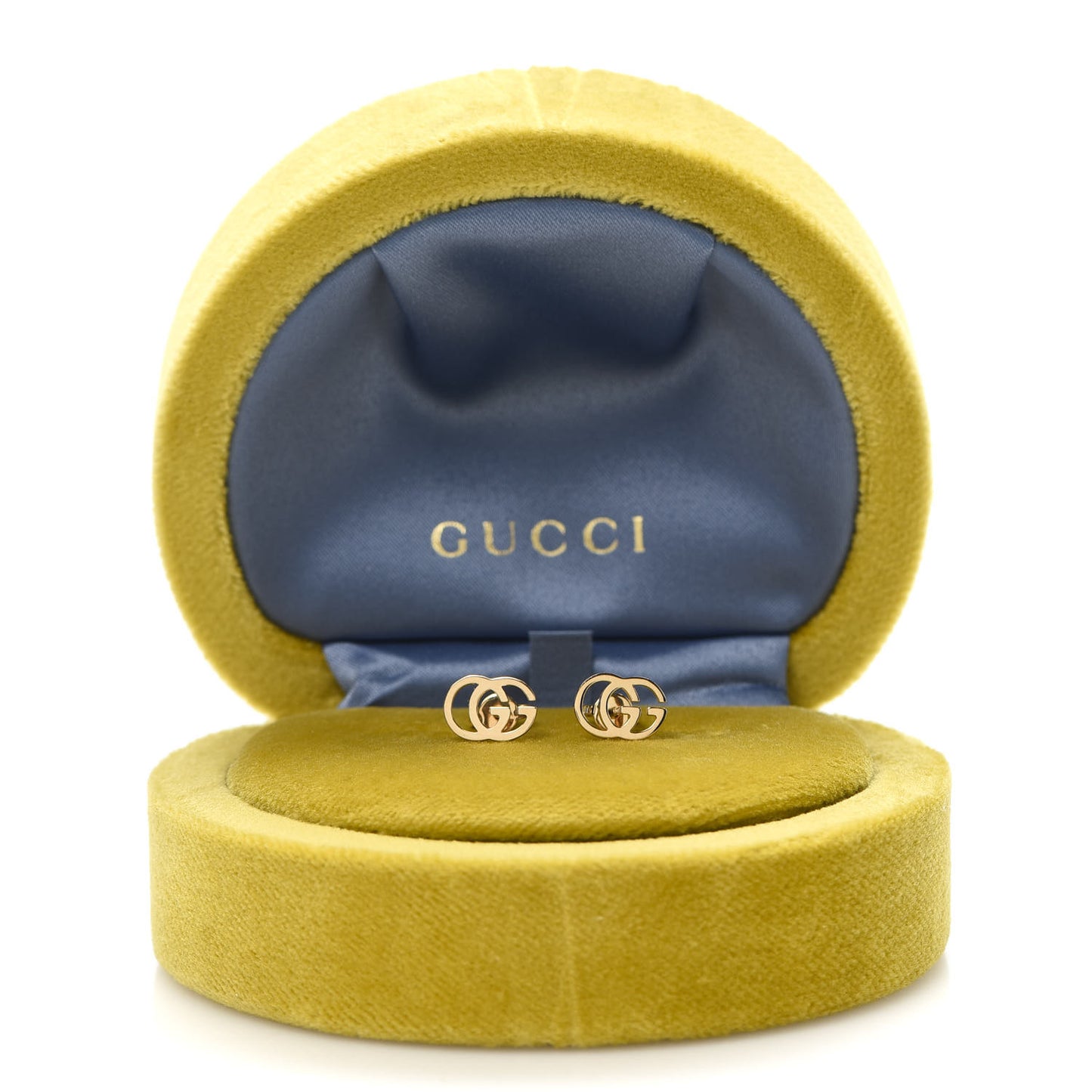 18K Yellow Gold GG Tissue Stud Earrings