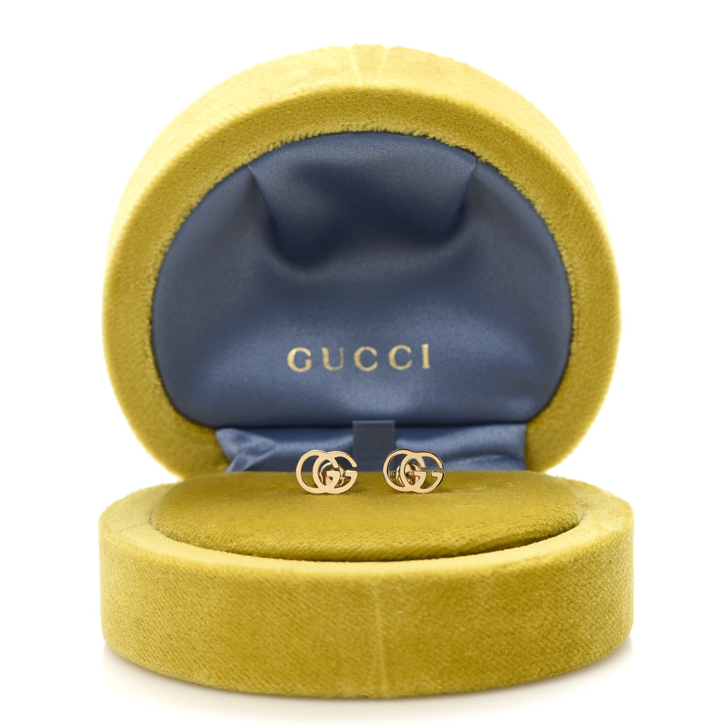 Gucci 18K Yellow Gold GG Tissue Stud Earrings 5 of 5