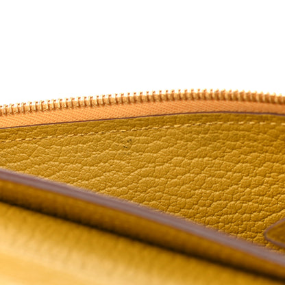 Hermes Chevre Mysore Bearn Gusset Wallet Jaune Ambre 7 of 7