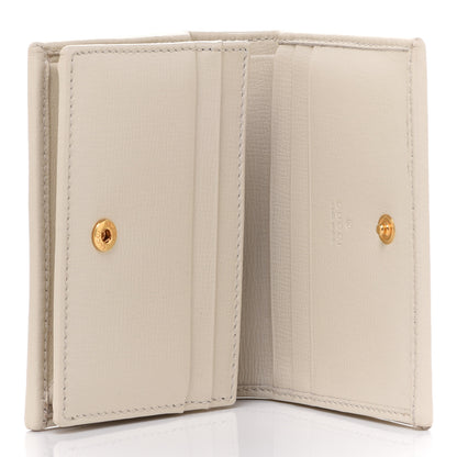 Gucci GG Supreme Monogram Azalea Calfskin Horsebit 1955 Card Case Wallet Beige Ebony Mystic White 5 of 8