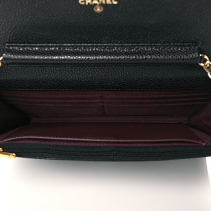 Chanel Caviar Quilted Wallet On Chain WOC Black 5 of 12