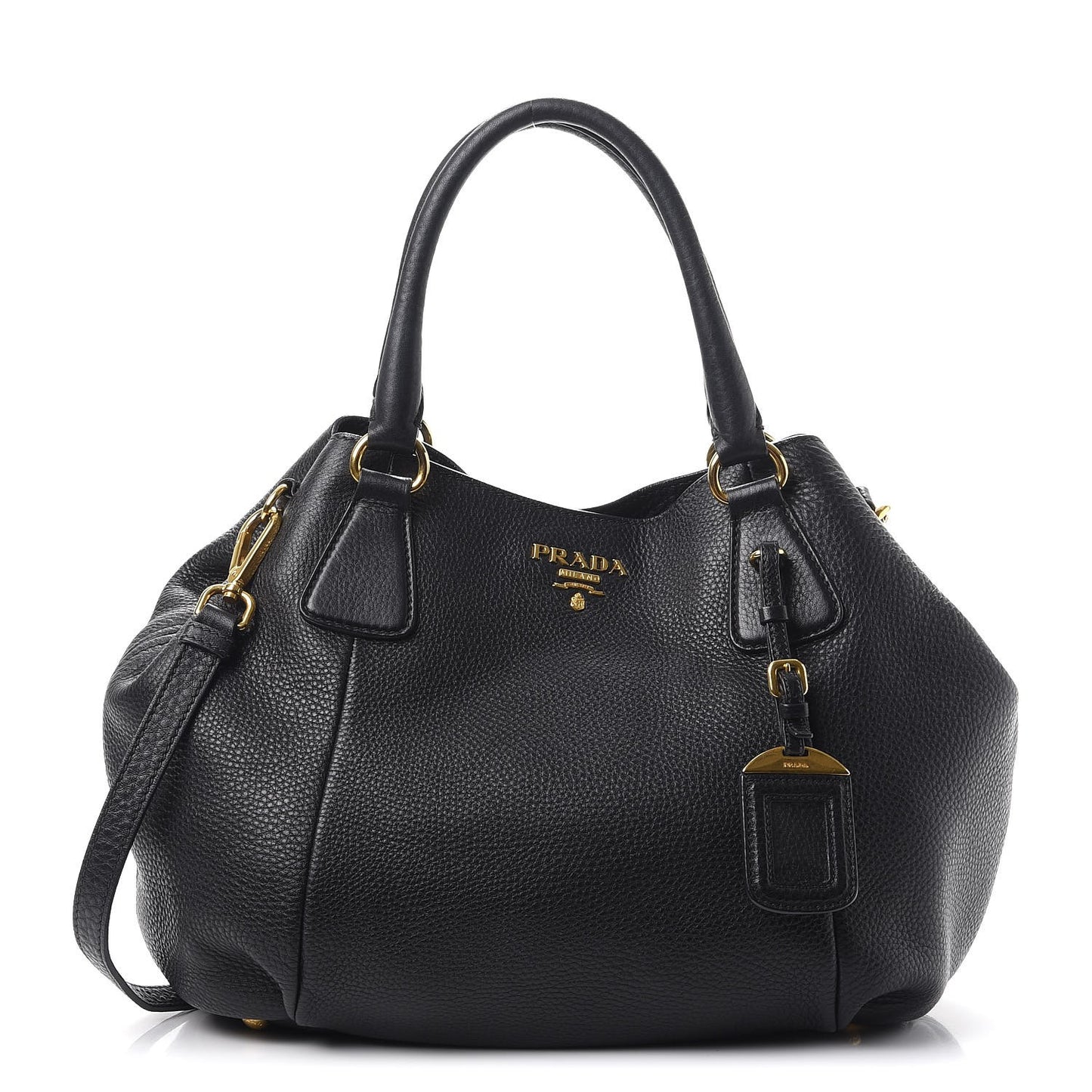 Vitello Daino Shoulder Bag Nero Black