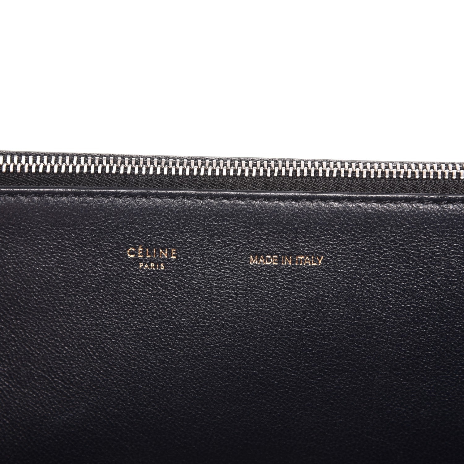 Celine Calfskin Suede Tri-Color Double Zip Trapeze Sand 6 of 8
