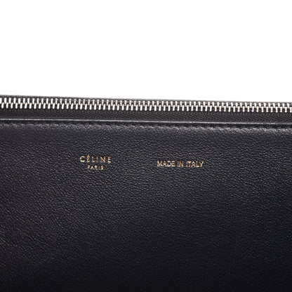 Celine Calfskin Suede Tri-Color Double Zip Trapeze Sand 6 of 8