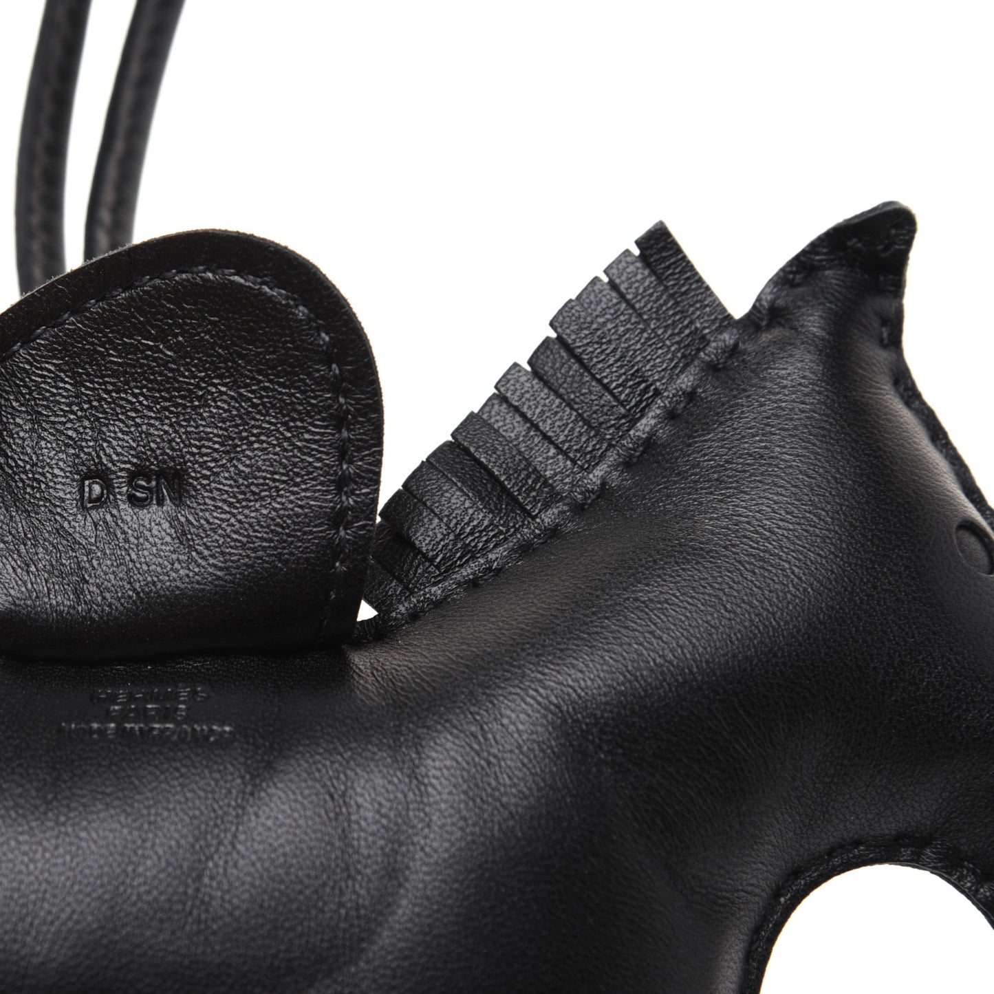 Milo Lambskin Grigri Rodeo Horse Bag Charm GM So Black