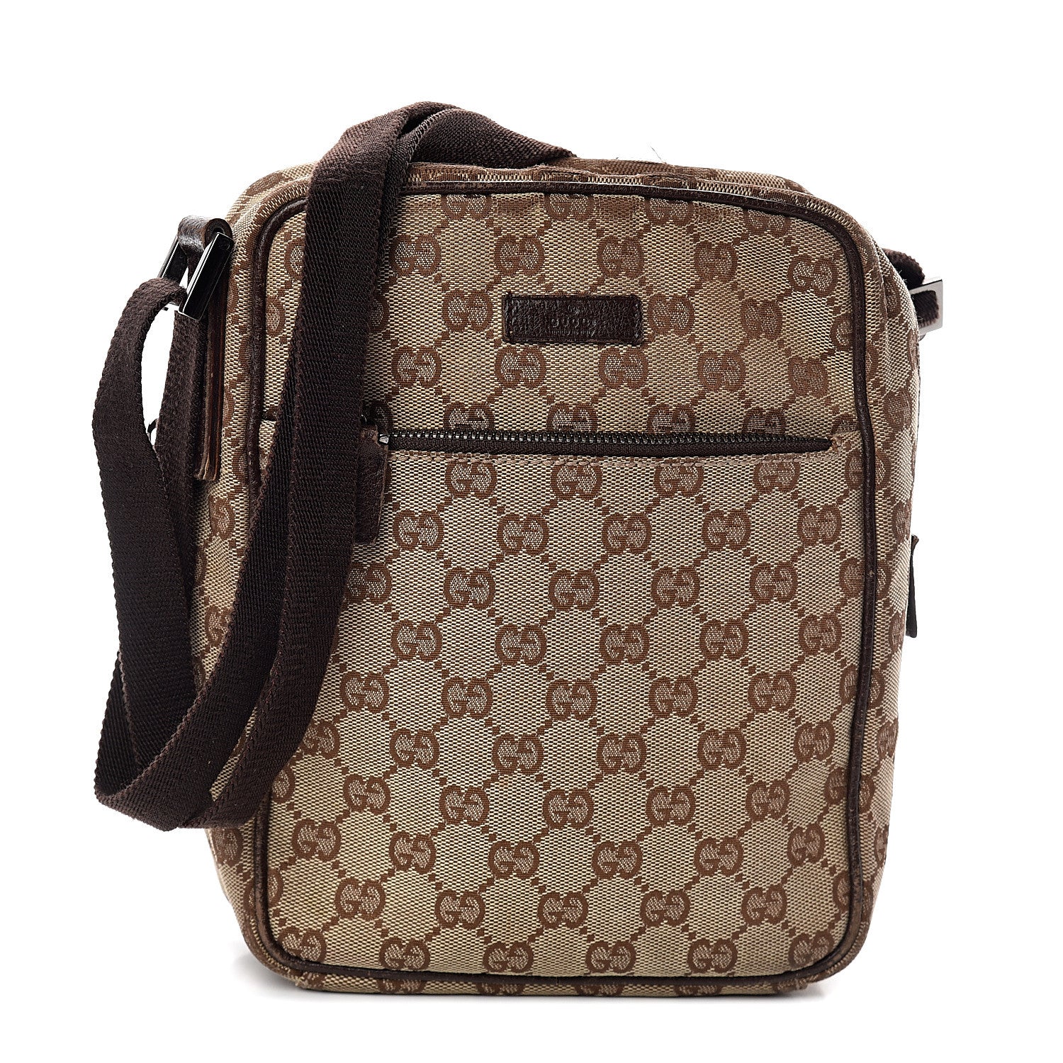 Gucci Monogram GG Small Flight Crossbody Bag Brown 1 of 11