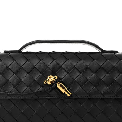 Bottega Veneta Nappa Intrecciato Long Andiamo Top Handle Clutch Black 7 of 9