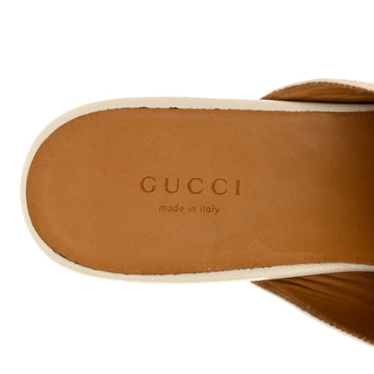 Gucci Malaga Kid Womens Princetown Slippers 37.5 Mystic White 7 of 9