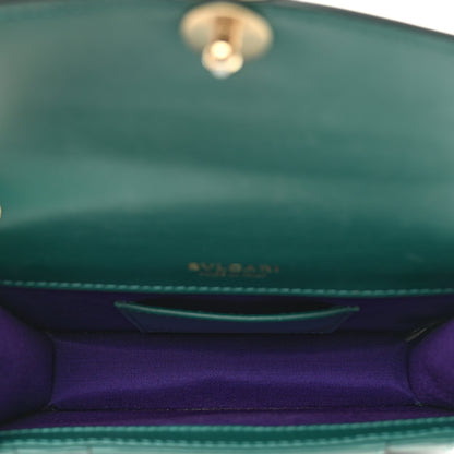 Bulgari Calfskin Small Serpenti Forever Snake Strap Crossbody Bag Emerald Green 6 of 9
