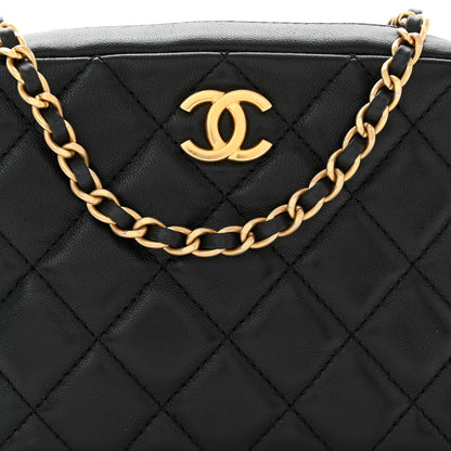 Chanel Lambskin Quilted CC Pearl Crush Camera Case Black 8 of 10